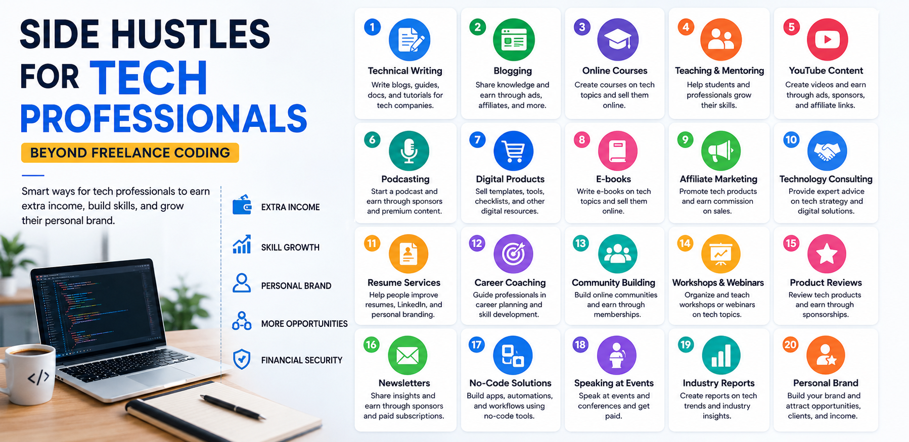 Side Hustles for Tech Professionals Beyond Freelance Coding