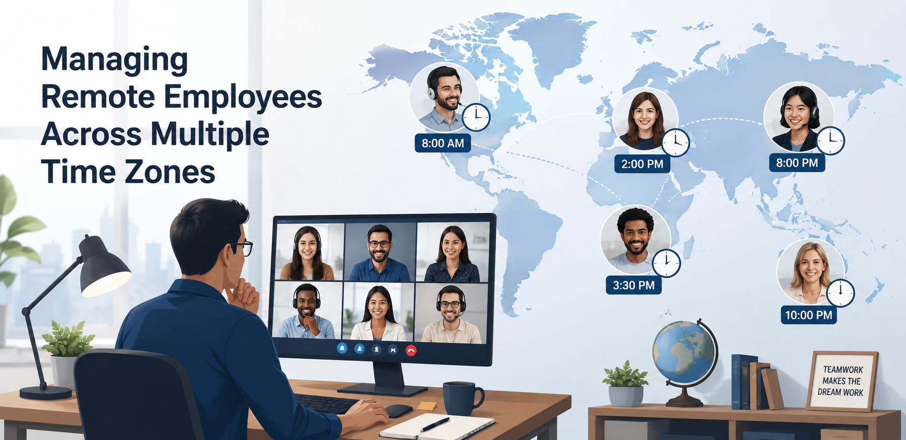 How to Manage Remote Employees Across Multiple Time Zones