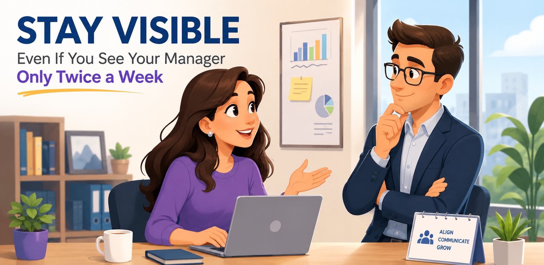 How to Stay Visible to a Manager You See Only Twice a Week
