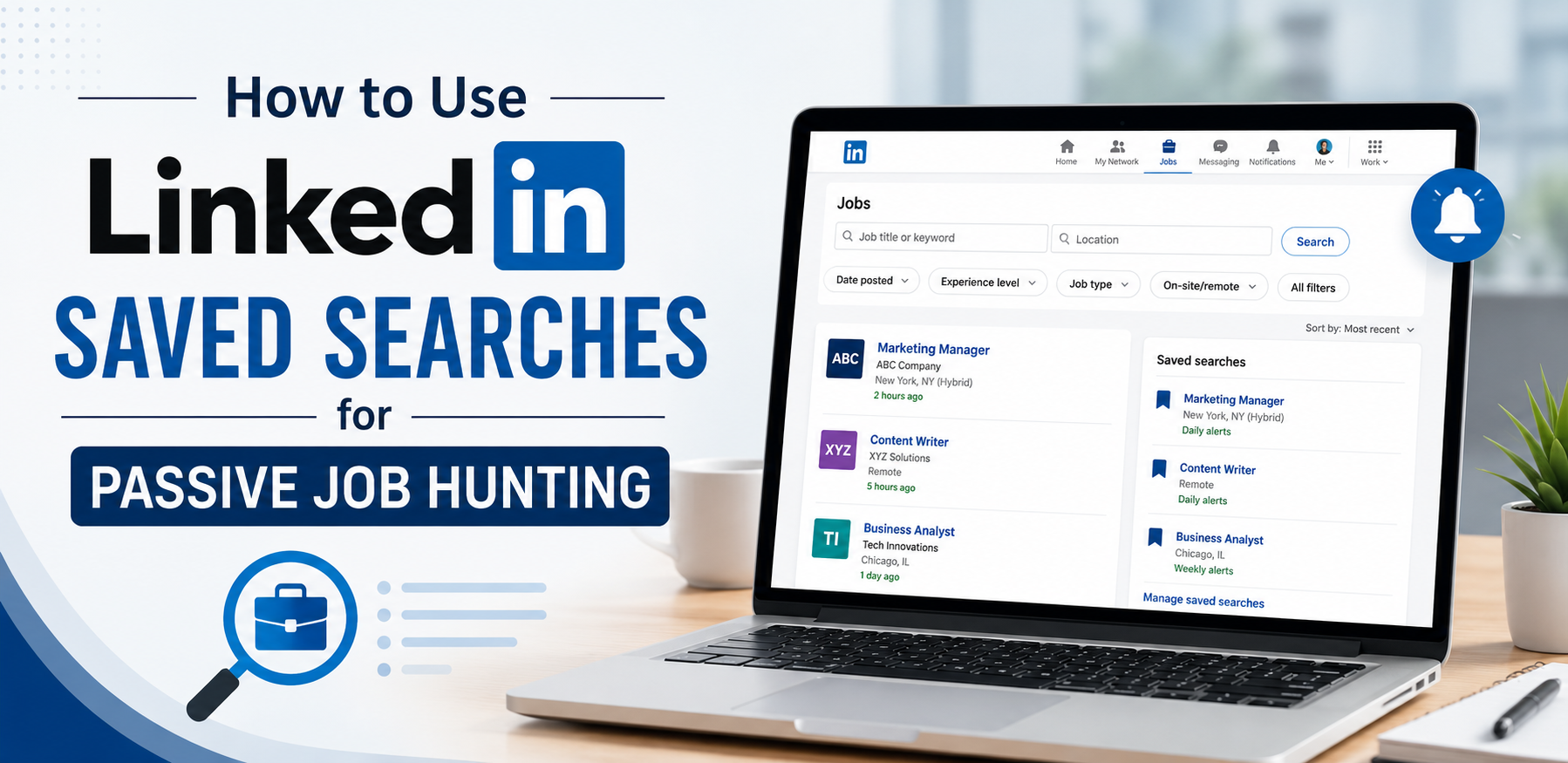 How to Use LinkedIn Saved Searches for Passive Job Hunting