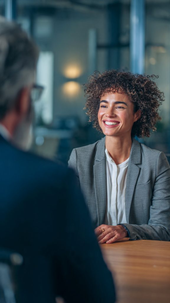 Salary Expectations
A professional job interview scene showing a confident candidate discussing salary expectations with a recruiter in a modern office. The candidate is speaking while seated across from the interviewer, creating a positive and professional negotiation atmosphere. The image represents salary discussions, career growth, fair compensation, and interview confidence.