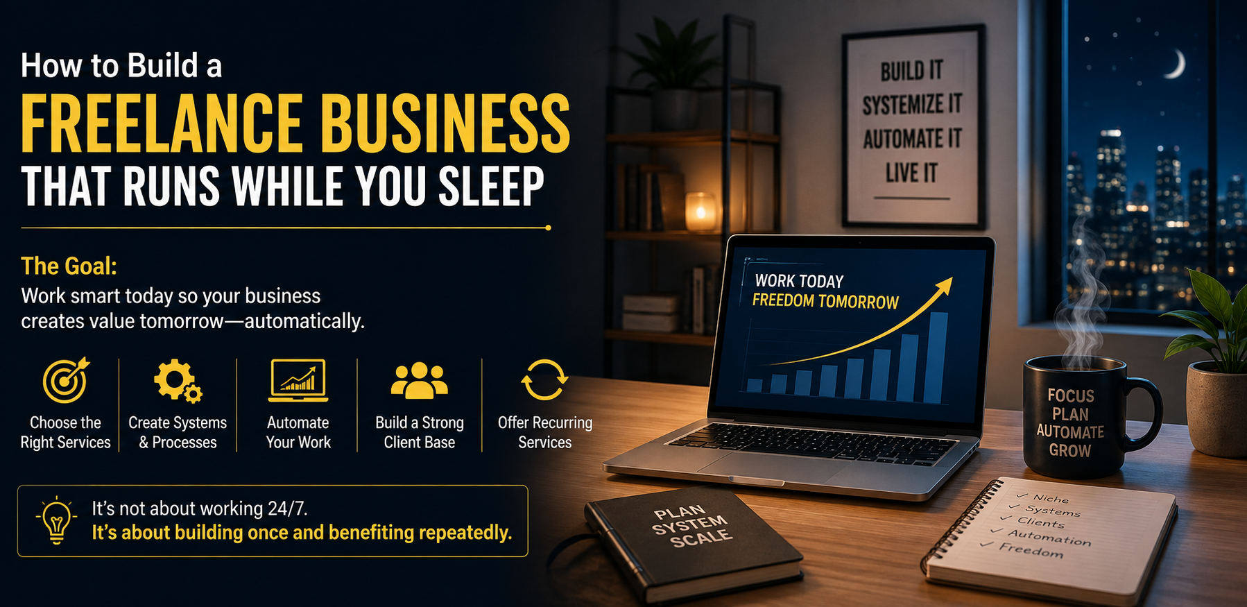 How to Build a Freelance Business That Runs While You Sleep