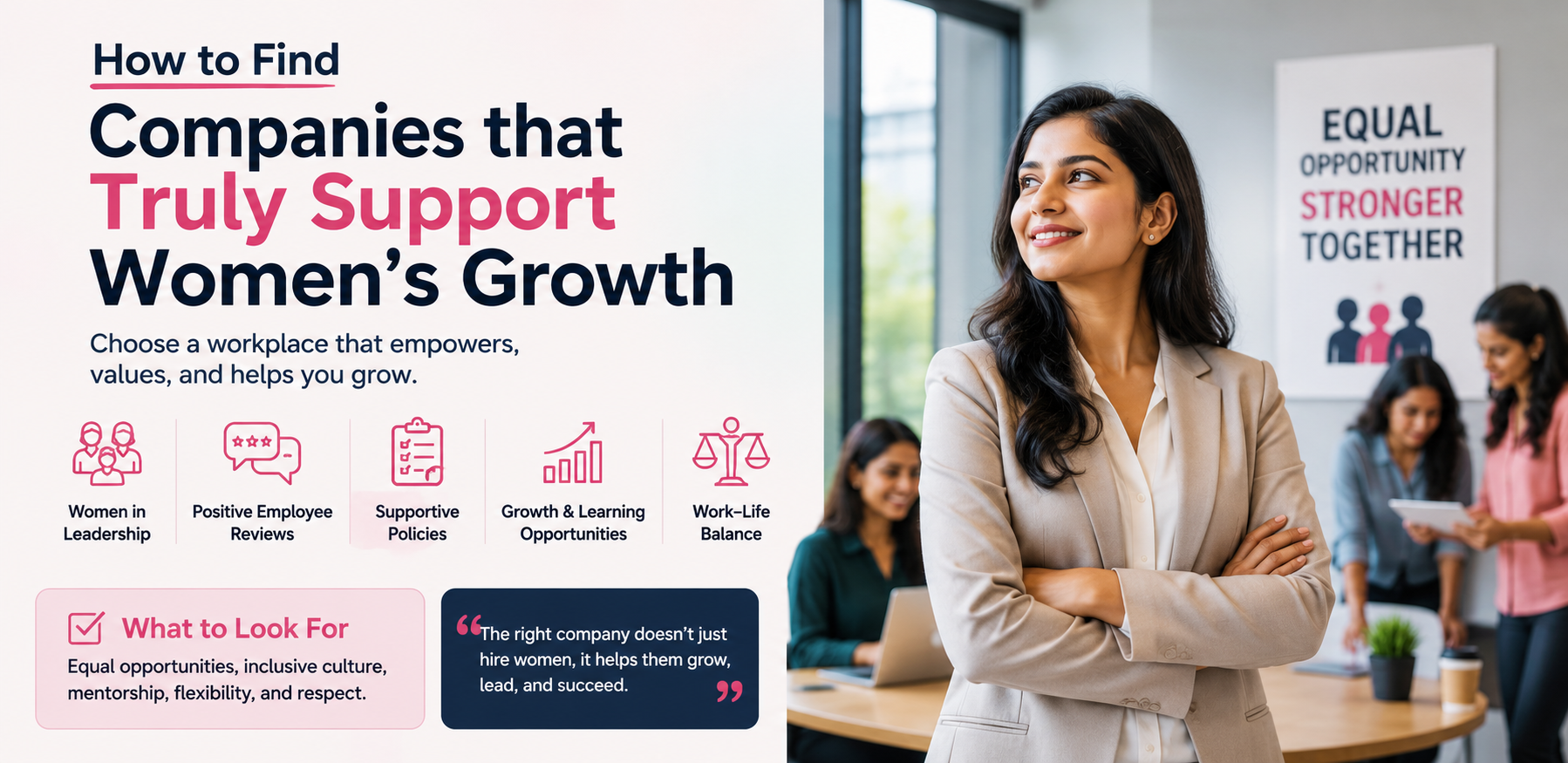 How to find Companies that truly support women’s growth