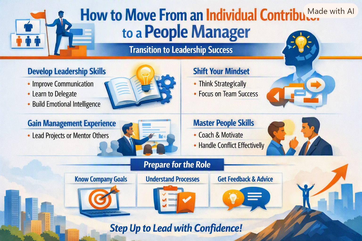 How to Move From an Individual Contributor to a People Manager