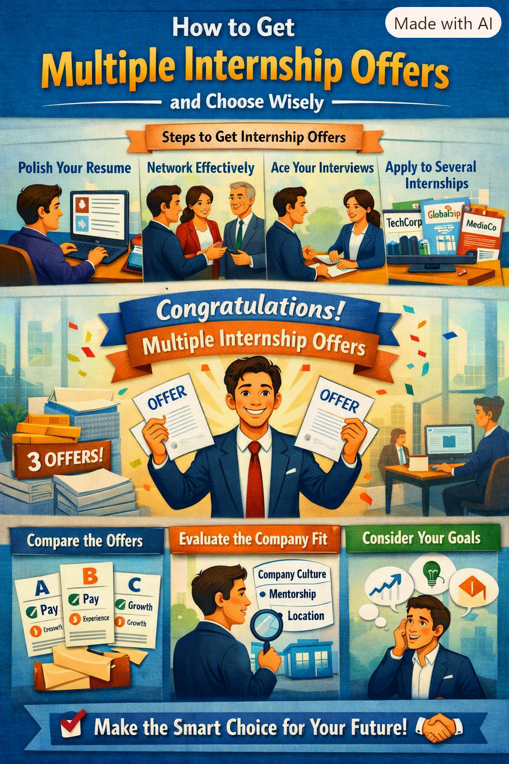 How to Get Multiple Internship Offers and Choose Wisely