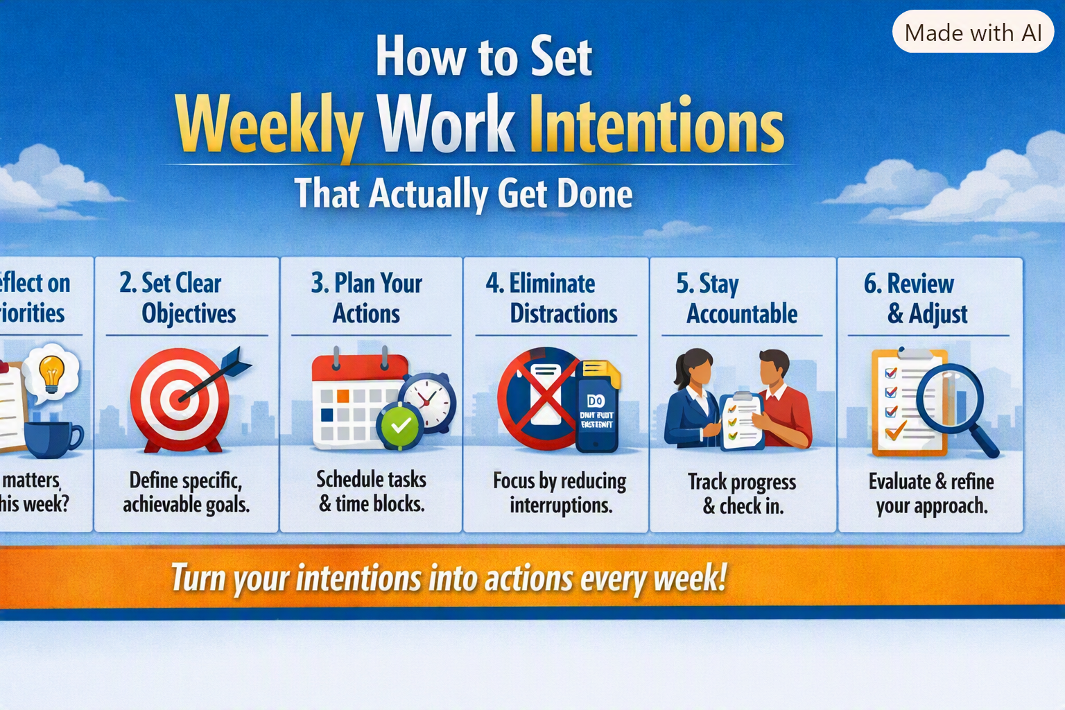 How to Set Weekly Work Intentions That Actually Get Done