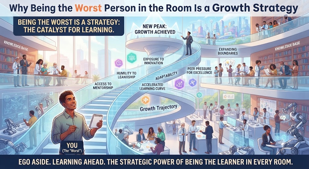Why Being the Worst Person in the Room Is a Growth Strategy