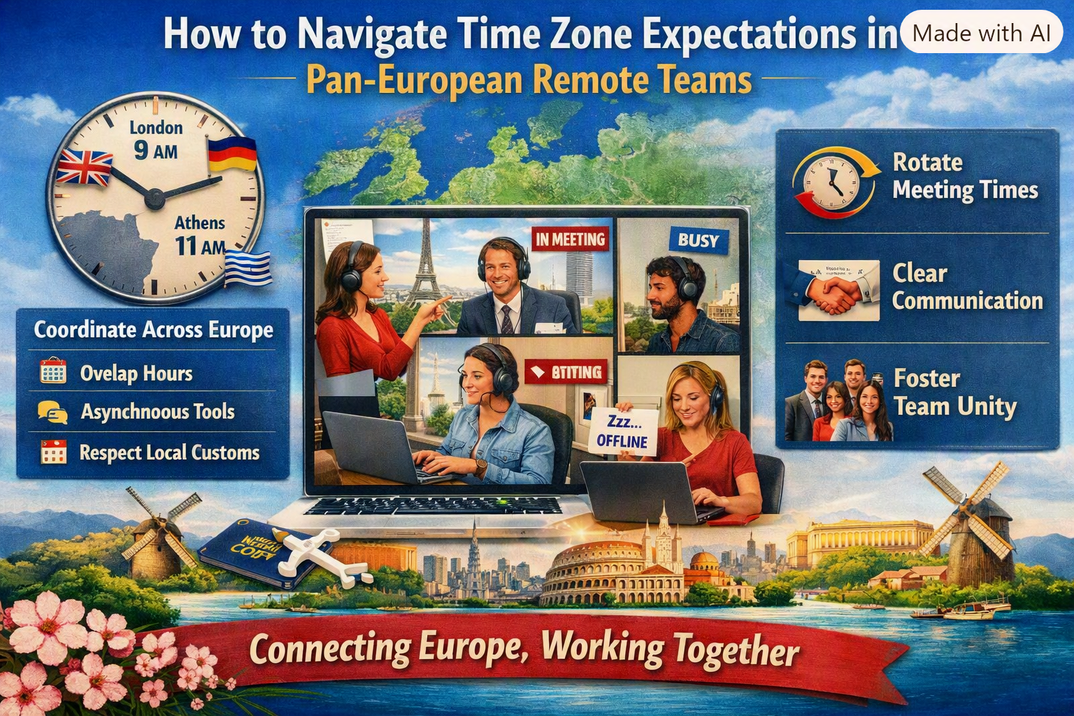 Navigate Time Zone Expectations in Pan-European Remote Teams