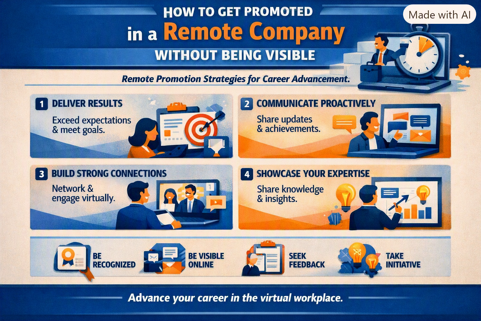 How to get promoted in a remote company without being visible