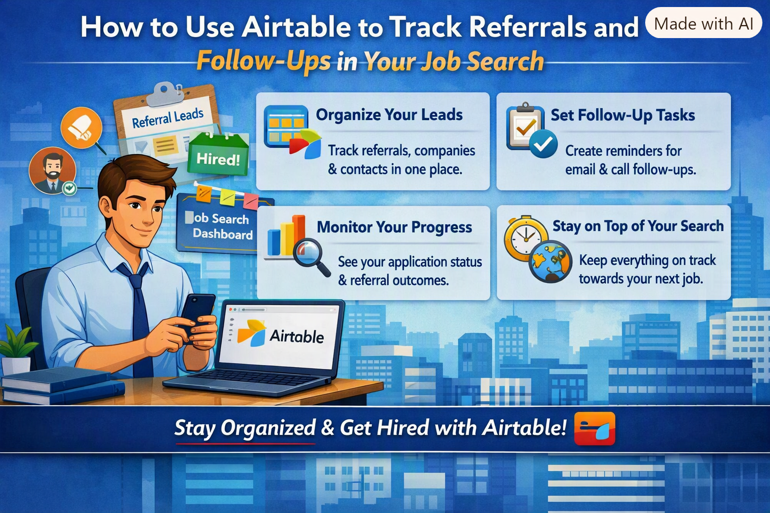 Airtable to Track Referrals and Follow-Ups in Your Job Search