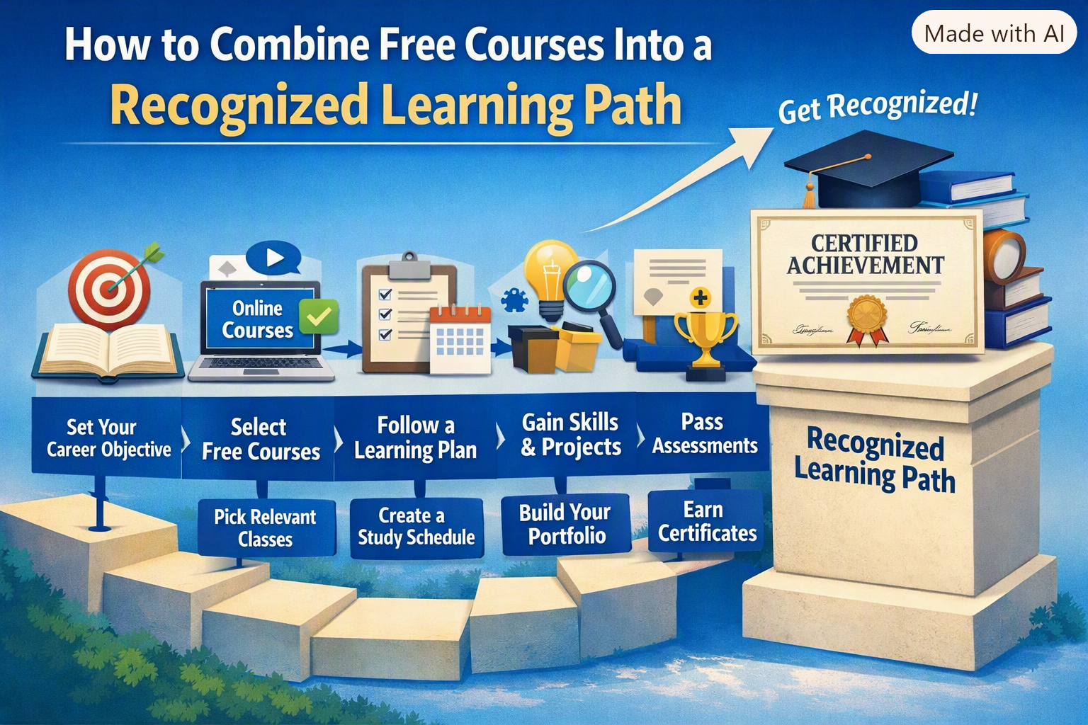 How to Combine Free Courses Into a Recognized Learning Path
