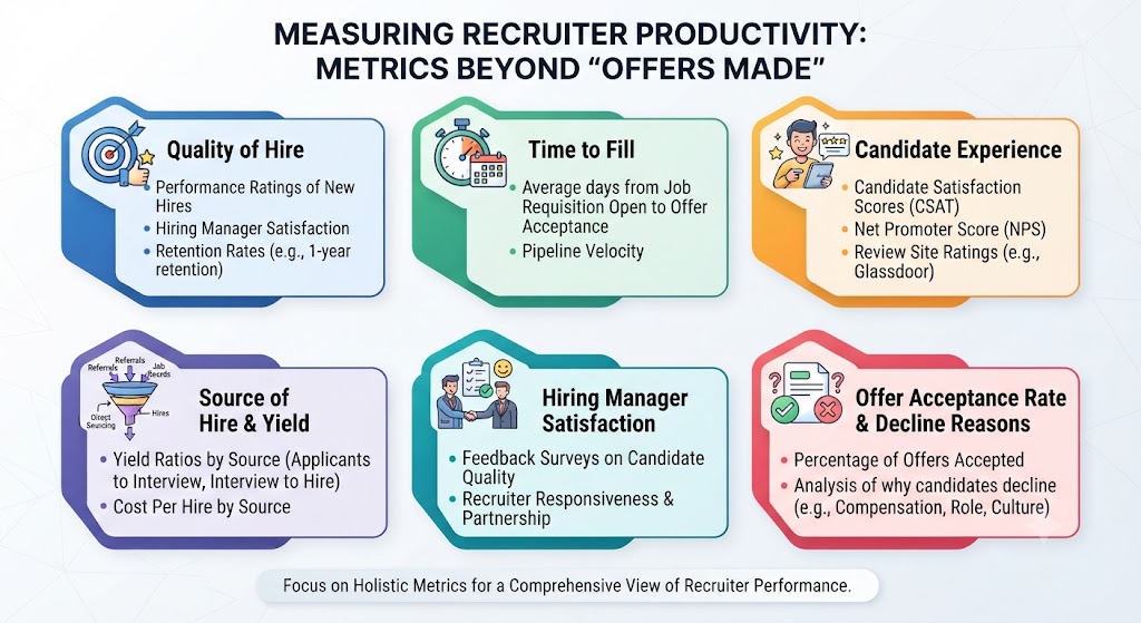 How to Measure Recruiter Productivity Beyond Offers Made
