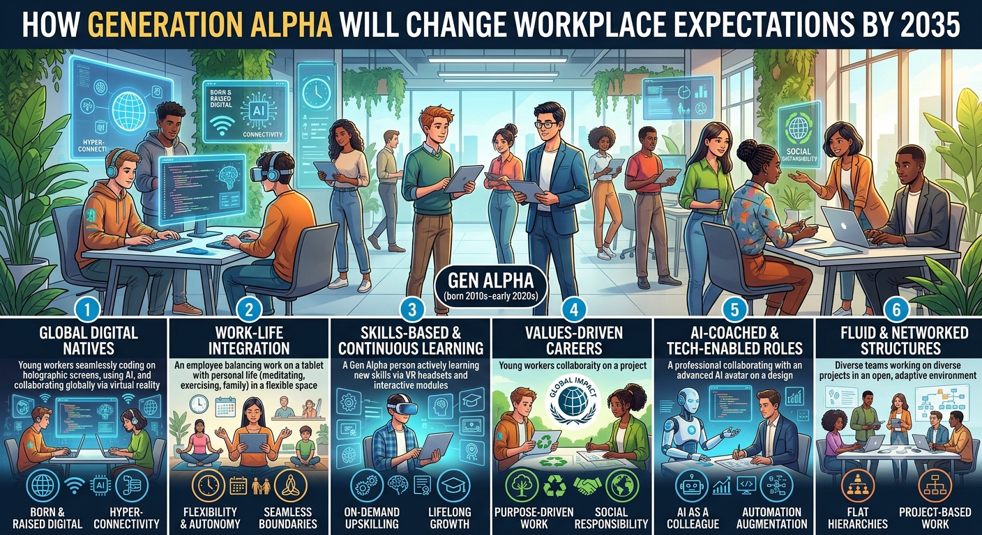 How Generation Alpha Will Change Workplace Expectations by 2035
