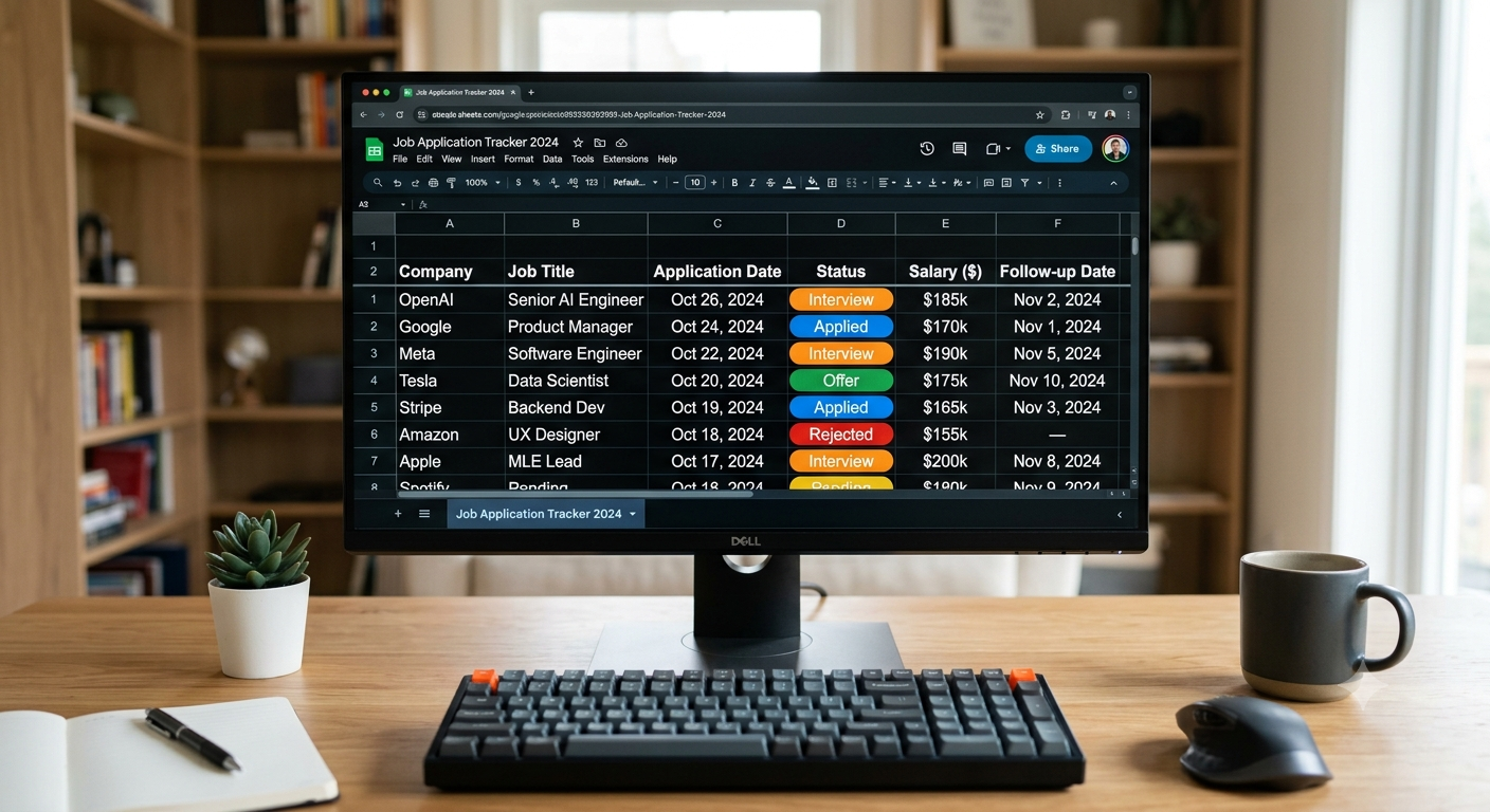 How to Build a Job Application Tracker in Google Sheets