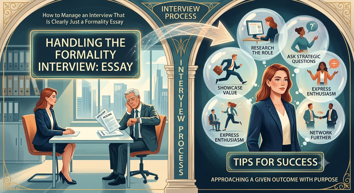 How to Handle An Interview That Is Clearly Just a Formality Essay