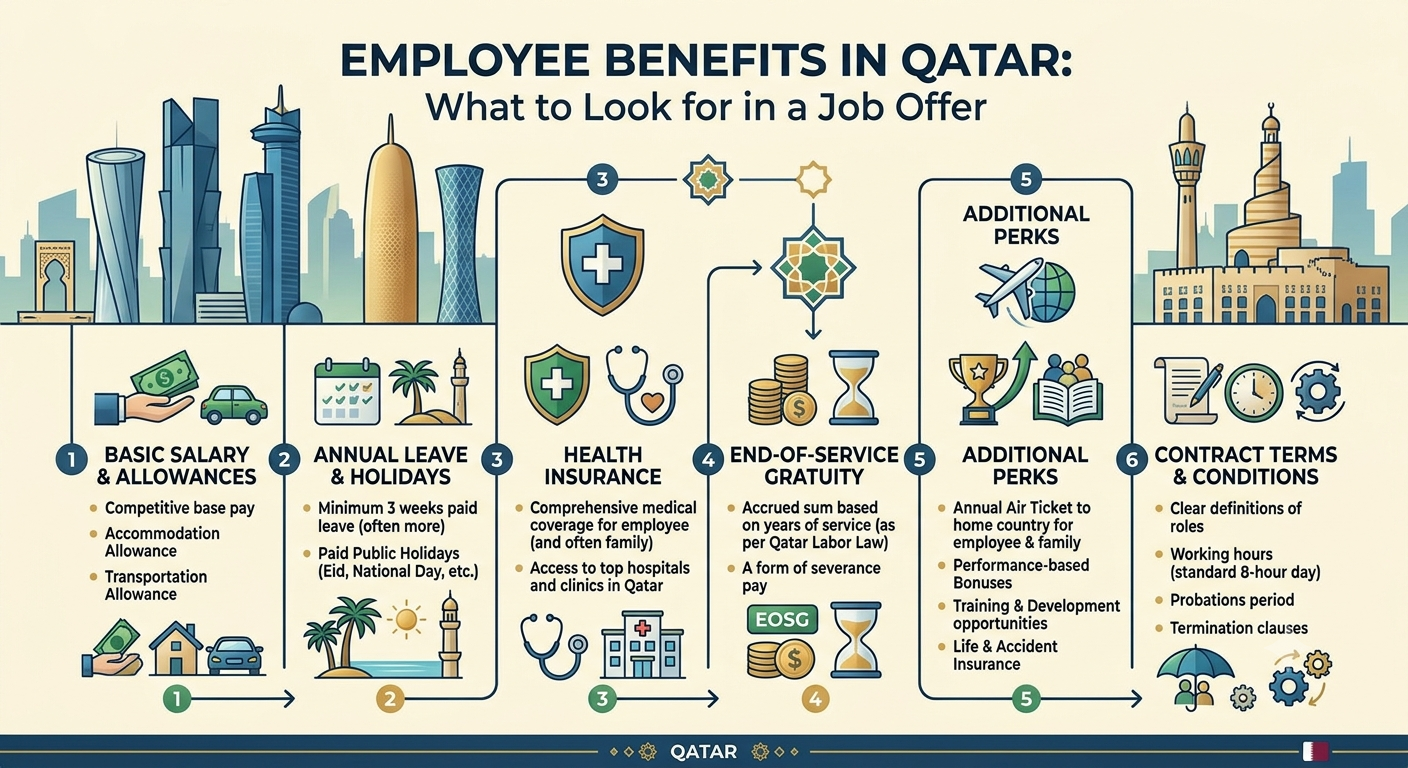 Employee Benefits in Qatar: What to Look for in a Job Offer