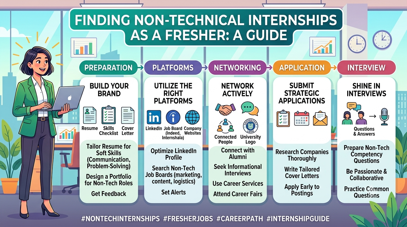 How to Find Internships in Non-Technical Fields as a Fresher